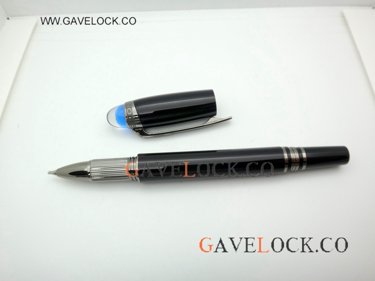 AAA Grade Mont Blanc Starwalker Blue Planet Rollerball Black Resin